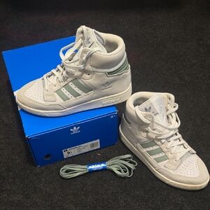 adidas White and Green Sneakers